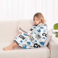 thumbnail image 4 of White Cow Milk Cloud Pattern Blanket Hoodies for Kids 6-13YR Oversize Wearable Blanket Hoodies for Boys Girls Teens, 4 of 7