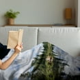 thumbnail image 3 of Minnesota Soft Flannel Fleece Blanket, Landscape of Wild Virgin Nature of Thick Forests and Cloud Reflections on River, Cozy Plush for Indoor and Outdoor Use, 50" x 70", Multicolor, by Ambesonne, 3 of 5