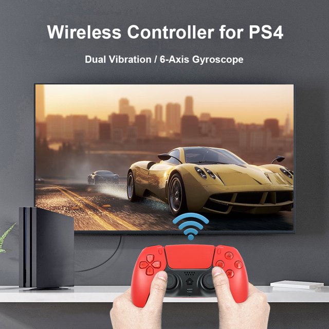 Control De Juego T28 para PS4 Controlador de juego inalámbrico de 6 ejes de doble vibración compatible con Bluetooth