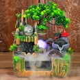 thumbnail image 4 of Classical Rockery Fountain With Led Lamp Glass Ball For Indoor Decor + Atomizer, 4 of 19