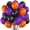 Orange, Purple, Black, variant on Prextex 75 Black Party Balloons 12 Inch Black Balloons with Matching Color Ribbon for Black Theme Party Decoration, Weddings, Baby Shower, Birthday Parties Supplies or Arch Décor - Helium Quality