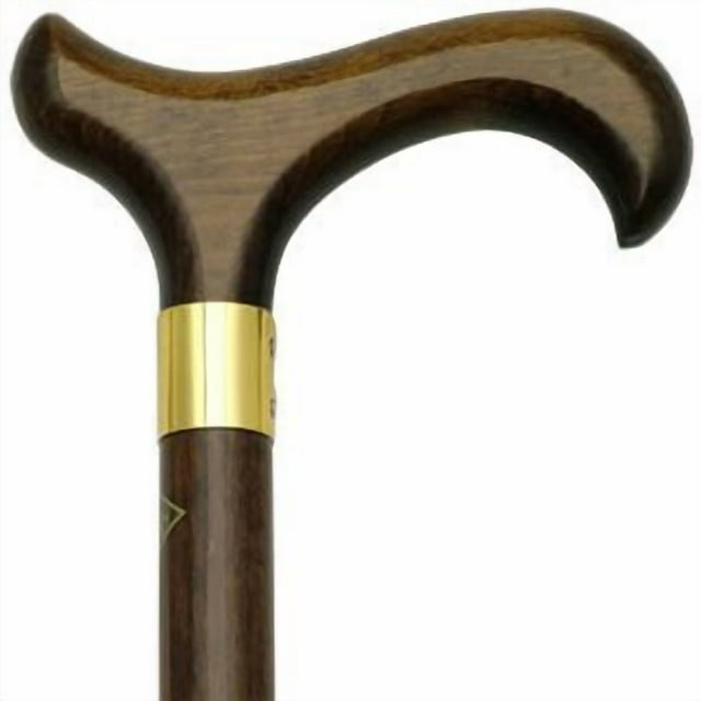 Ladies Derby Cane Walnut Shaft, Walnut Handle -Affordable Gift! Item #DHAR-9016507