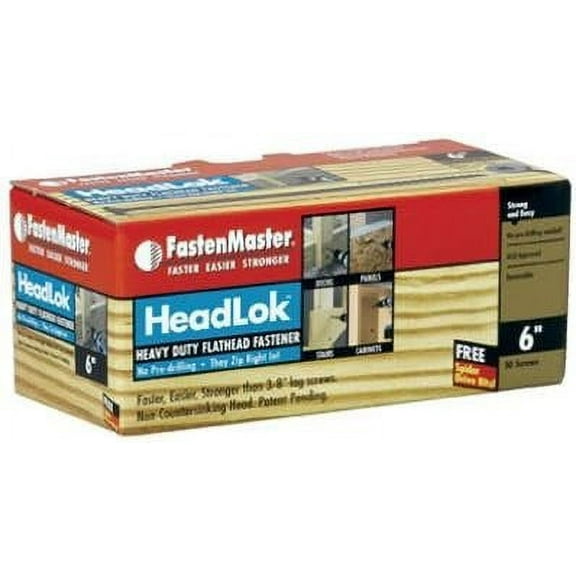 FastenMaster HeadLok No. 6 x 6 in. L Flat Head Galvanized Steel Deck Screws 50 per box
