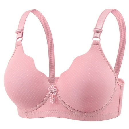 Aobny Comfy Bras for Women Lift Pink Large Bust Bralette Nylon S-XXL Sleeping Bras for Women S