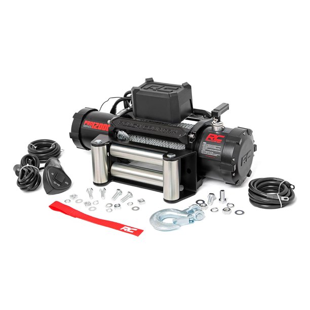 Rough Country 12,000 LB PRO Series Electric Winch 100 FT Steel Rope