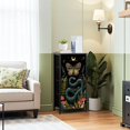 thumbnail image 2 of Dresser for Bedroom with 4 Storage Drawers magical forest elements snake night mushrooms plant space Dressers Chest of Drawers Steel Framed Fabric Closet Organizers for Entryway, 2 of 7
