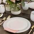 thumbnail image 3 of Combo Set 7" Dessert Plates and 10" inch Round White Plastic Plates, Disposable China Like Party Plate, Heavy Duty Dinner Charger Plate, Salad, Wedding, Tableware, Tablesetting, Catering (144), 3 of 5