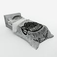 thumbnail image 2 of Ambesonne Saying Bedding Set 3 Pcs, Wanderlust Follow Dreams, Twin XL, Black and White, 2 of 2
