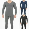 thumbnail image 6 of Men's Thermal Underwear Set, Soft Fleece Lined Long Johns, Mid/Heavy Weight Base Layer Top & Bottom, 6 of 8
