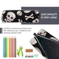thumbnail image 5 of Honeii black white Skull bone Pattern Pencil Case, Pencil Pouch, Pencil Case Small, Pencil Pouch Aesthetic, PVC Pencil Pouch, Pencil Bag, Makeup Pouch, 5 of 7