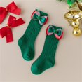 thumbnail image 2 of Baby Girls Knee High Socks Breathable Cutout Mesh Cute Bows Dress Socks Newborn Stockings Clothing Accessories, 2 of 6