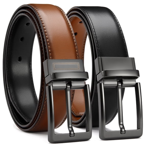 YOETEY Mens Belt 1 Pack - 1 3/8" Leather Reversible Belts for Men for Dress Pants