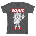 thumbnail image 3 of Bioworld Sonic Classic Art on Charcoal Tee-M, 3 of 4