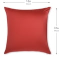 thumbnail image 2 of 18" x 18" Throw Pillowcases (Cover Only) - 85/15 Nylon, Spandex - Luxurious, Silky, Stretchy & Soft - 1 Pcs Solid Color - A Perfect Choice for Couch Chairs Sofa Bed Adult or Kids Bedroom, Maroon, 2 of 7