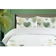 thumbnail image 2 of Ambesonne Daisy Duvet Cover Set, Flowers Hearts and Leaves, Calking, Reseda Green Pale Yellow, 2 of 4