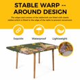 thumbnail image 4 of Easter Bunny Table Cloths for 3 Foot Rectangle Tables, Spring Floral Vintage Botanical Rabbits Green Patio Waterproof Elastic Fitted Tablecloths, Washable Rectangular Table Cover for Camping, 4 of 8