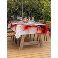 thumbnail image 3 of Outdoor Tablecloth with Umbrella Hole for Patio/Picnic/Party/Camping, Red Marble Stone Waterproof Table Cloth Rectangle Table Cover Washable, Ink Splash Country Marble Abstract (60"x 84"), 3 of 8