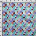 thumbnail image 4 of oneOone Cotton Poplin Aqua Blue Fabric Kids Ballon With Stripe Diy Clothing Quilting Fabric Print Fabric By Yard 42 Inch Wide, 4 of 4