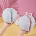 thumbnail image 2 of Namzi 2pcs Folding Laundry Bag Bra Washing Bag Washing Machine Anti-Deformation Bra Storage Bags Underwear Protective Zipper Laundry Bag(Pink), 2 of 5