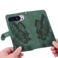 thumbnail image 6 of For Google Pixel 10 Pro XL , Pixel 9 Pro XL 6.8" Large Butterfly Pattern Embossed Strong Magnetic Attachment/Closure, Card Slots/Pocket, PU Leather Flip Wallet Case ﻿,Green, 6 of 7