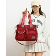 thumbnail image 6 of Tote Bag for Women,Multi Pockets Shoulder Handbag,Nurse Bag for Work,Large Cross body Purse,Fashion Nylon Top Handle Satchel, 6 of 12
