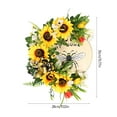 thumbnail image 3 of Fiudx Liquidación de ahorros de verano Decoraciones para puertas del Festival de las abejas de la miel Decoraciones de girasoles y abejas para el Festival de las abejas de la miel Placas de madera Co, 3 of 7