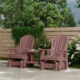 thumbnail image 2 of Wildridge Heritage Double Rock-A-Tee, Cherrywood - Outdoor Weather Resistant HDPE Double Glider Set with Table for Porch, Patio, Deck, 2 of 5