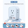thumbnail image 4 of Adaptador de Corriente LENCENT Azul Plegable con 4 Salidas y 4 Puertos USB, 4 of 8