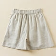 thumbnail image 4 of Women Casual Cotton Linen Shorts Drawstring Comfy Elastic Waist Shorts Summer Loose Pull On Short Pants with Pockets, 4 of 4