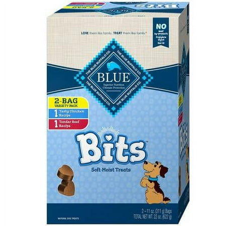 UPC: 0840243142804 | Blue Buffalo Blue Bits Soft-Moist Training Treats Tasty Chicken Recipe & Tender Beef Recipe (11 oz. 2 ct.)