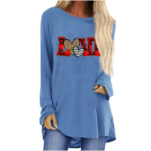 Sudadera de estilo étnico, sudaderas informales para el día de San Valentín para mujer, camisetas de manga larga para invierno y otoño, suéter acogedor, camisetas, blusa Fridja hkj88