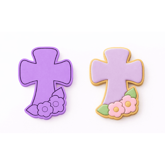 Elegant Easter Cross Cookie Cutter