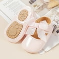 thumbnail image 4 of Meckior Baby Girls Shoes Infant Mary Jane Bowknot Soft Sole PU Leather Newborn First Walker Cirb Shoes, 4 of 6