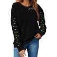 thumbnail image 2 of Craaazy Xmas Holiday Graphic Pullover Tops for Women Christmas Printed Long Sleeve Shirts Gifts, 2 of 5