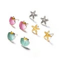 thumbnail image 6 of Besufy 4 Pairs Boho Women Starfish Shell Stud Earrings Set Summer Accessories, 6 of 7