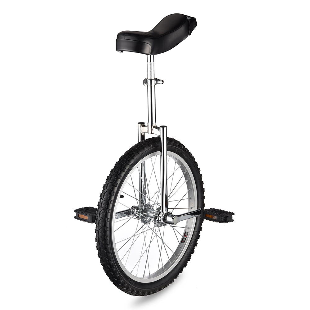 18" Wheel Unicycle Chrome Unicycles Cycling Outdoor Sports Fitness Exercise Red