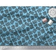 thumbnail image 2 of Soimoi Blue Cotton Duck Fabric Brush Stroke Abstract Print Sewing Fabric Yard 42 Inch Wide, 2 of 3