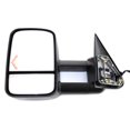 thumbnail image 4 of MIRROR Compatible For 2007 GMC Sierra 3500 Classic 2003-2006 Chevrolet Silverado 2500 HD Left Driver Towing Heated Power Glass In-glass Signal Light Textured Black, 4 of 5