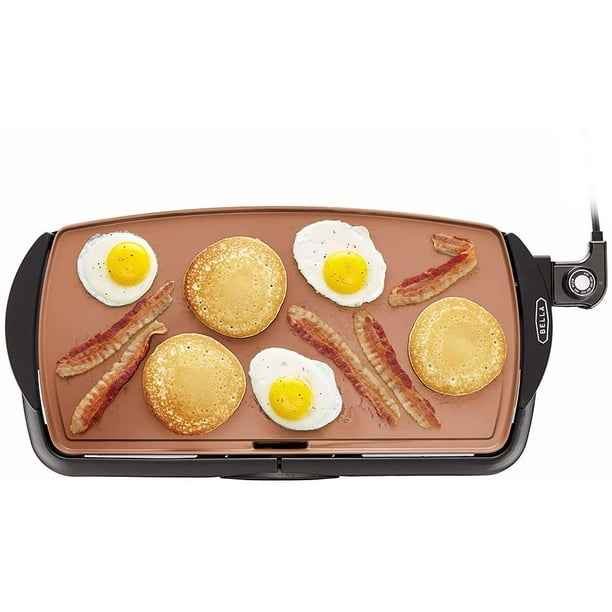 BELLA (14606) Copper Titanium Coated NonStick Electric Griddle, 10.5