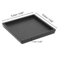 thumbnail image 4 of Unique Bargains 1 Pc Waterproof Soap Holder Square Black Soap Holder for Bathroom 3.62"x3.62"x0.43", 4 of 6