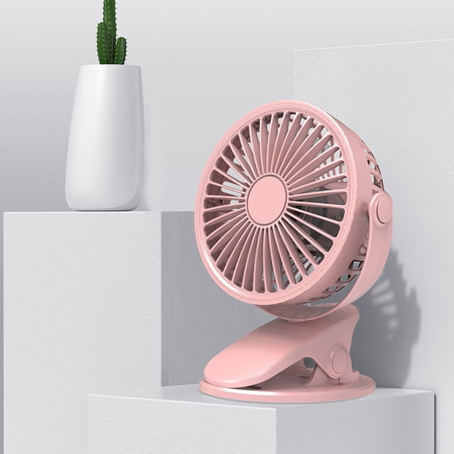 Ventilador de escritorio USB Fiudx pequeño, potente, portátil, silencioso, 3 velocidades