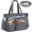 Grey, variant on Teacher Tote Bag 15.6 inch Laptop Bag for Women Laptop Briefcase Work Bags Nurse Tote Professional Computer Messenger Shoulder Bags for Office, College, Nursing,Black