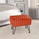 thumbnail image 4 of HOME SOFT THINGS OTOMAN/TABURETE SUPER SUAVE DE PIEL SINTÉTICA. OTOMAN TAPIZADO PARA REPOSAPIÉS CON PATAS DE METAL NEGRO Y ASIENTO ACOLCHADO. 48X33X43CM, OCRE OSCURO, 4 of 6