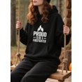 thumbnail image 3 of Casual Firefighter Hoodie for Men and Women, Unisex Pullover Hooded Sweatshirt, Comfortable Cotton Poly Blend, Casual Everyday Wear, 3 of 5