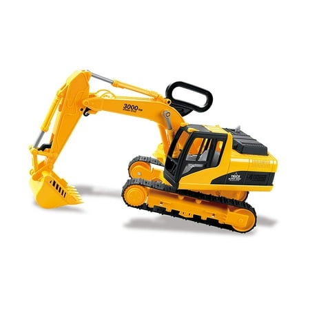 Handle Truck - Construction Excavator Truck Toy for Kids with Shovel Arm Claw, Rubber Tire Tracks, Easy to Control Shovel with Handle, Excavator Rotates 360 Degrees, Great Car Toys Gift Giveaways for Boys and Girls