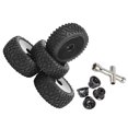 thumbnail image 1 of Transemion Front Rear Buggy Tires 1:10 Car Crawler Parts Glued Accessories DIY for HSP Black 1Set, 1 of 6