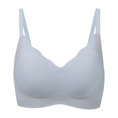 LIUCZHIOP Women Bras Underwear Seamless Minimizer Push-Up Lightweight Latex Tube Convertible Full Figure Silver XXL