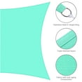 thumbnail image 4 of Yescom 13x10Ft 97% UV Block Rectangle Sun Shade Sail Outdoor Patio Pool Garden Yard Lawn Carport Net Awning Pearl Aqua, 4 of 12