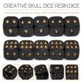 thumbnail image 3 of 5pcs, Black Antique Skull Dice - Perfect for Parties and Gaming, 3 of 4