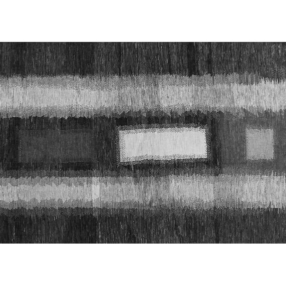 Ahgly Company Indoor Rectangle Abstract Gray Contemporary Area Rugs, 5' x 7'